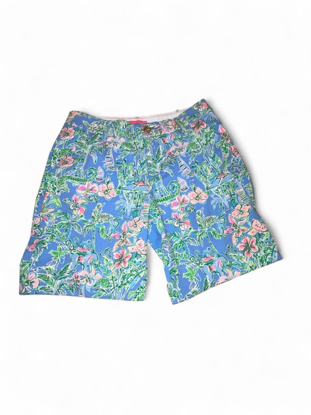Lilly Pulitzer Blue Pink Green Floral Resort Shorts
